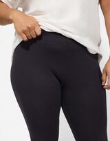 Leggings - Elastischer Bund - schwarz