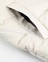 Steppweste - Kontrasteinsätze - hellgrau