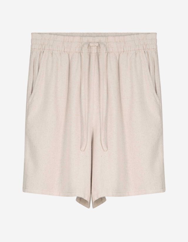 Bermuda  - Leinen-Mix - beige