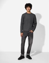 Bliuzonas - Apskrita iškirptė - tamsiai pilkas