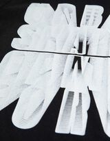 Majica dugih rukava - Slovni print - crno