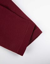 Leggings - Structură cu nervuri - Rosu inchis