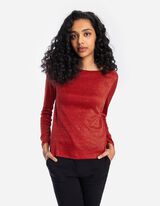 Majica dugih rukava - lureks - crvena