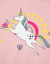 Felsőből &eacute;s r&ouml;vidnadr&aacute;gb&oacute;l &aacute;ll&oacute; pizsama szett - Egyszarv&uacute; - bronz