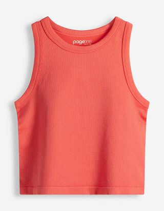 Cropped Top - Nahtlos - Rot