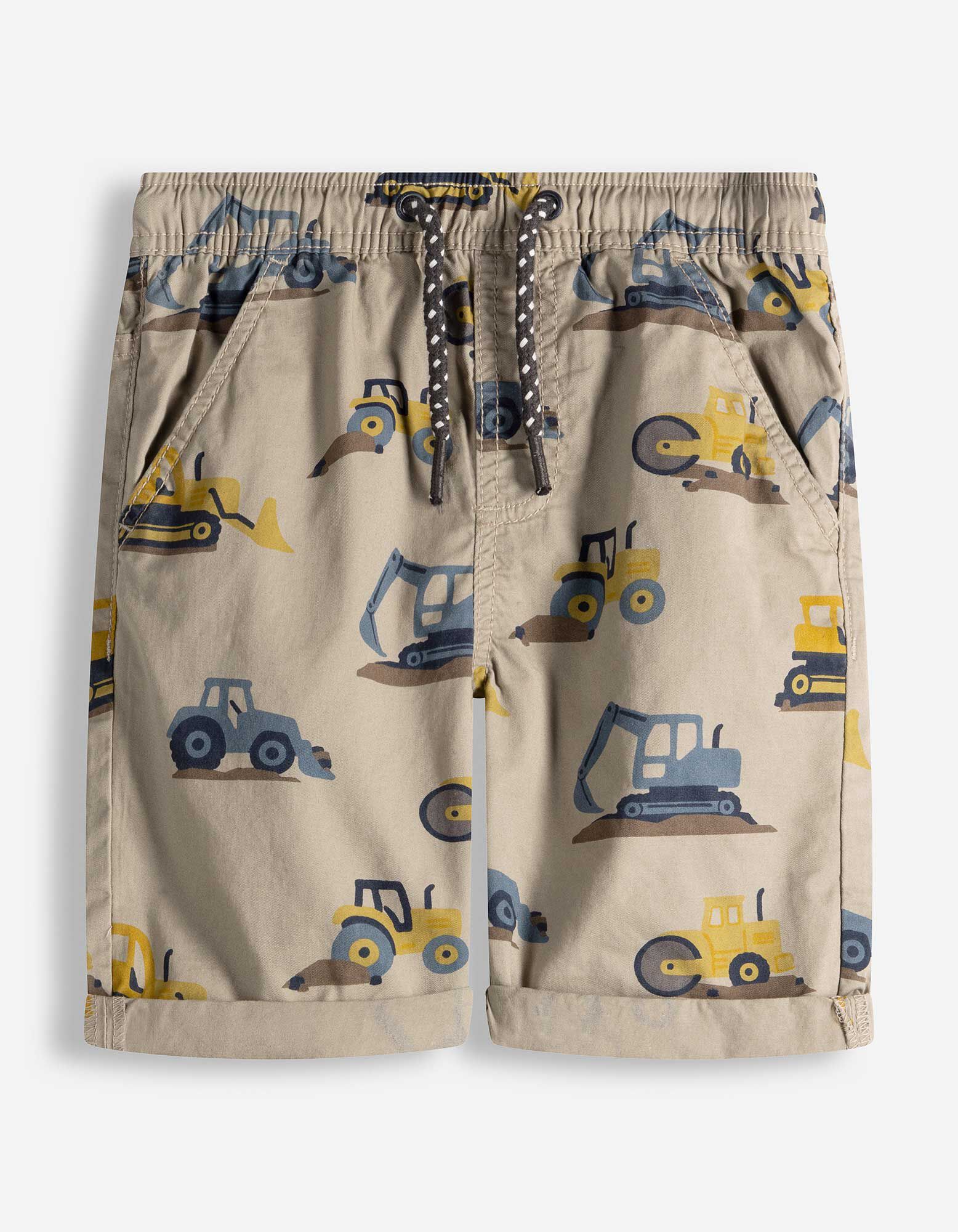Shorts - Allover-Muster - Beige