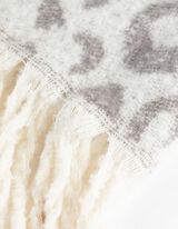 Šála - Levhartí vzor - bílá