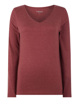 Damen Longsleeve mit V-Ausschnitt 