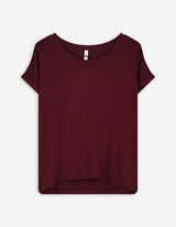T-Shirt - Viskose-Mix - dunkellila
