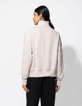 Pullover - Druckknopf - beige