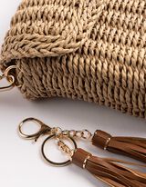 Henkeltasche - Stroh - beige