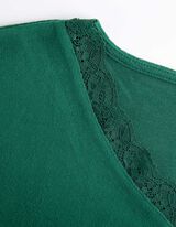 Marškinėliai ilgomis rankovėmis - LENZING™ ECOVERO™ - tamsiai zalias