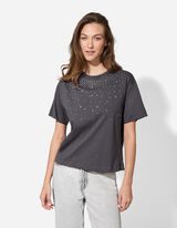 Majica kratkih rukava - Aplikacija - tamno siva