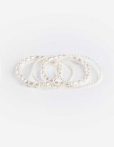 Armband - 3er-Pack - weiß
