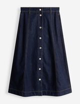 Kolov&aacute; sukně - tmavě modr&yacute; denim - tmave modra