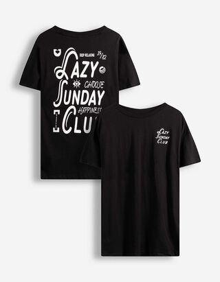 T-Shirt - R&uuml;ckenprint - schwarz