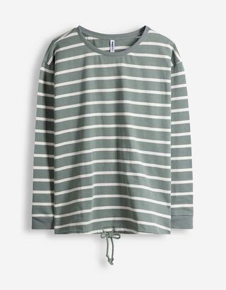 Sweatshirt - Regulierbarer Saum - t&uuml;rkis