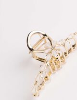 Haarklammer - Blumen - goldfarben