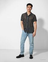 Hemd - Streifen - schwarz