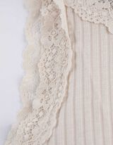 Top - Inserto in pizzo - bianco