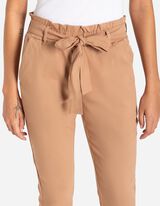 Kelnės - Viskozės mi&scaron;inys - smelio spalvos