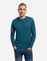 Marškinėliai ilgomis rankovėmis - Smulkus mezginys - turkis