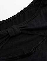 Bluză de corp cu m&acirc;necă lungă - Cut-Outs - Negru