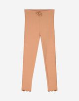 Leggings - Rippenstruktur - hellbraun