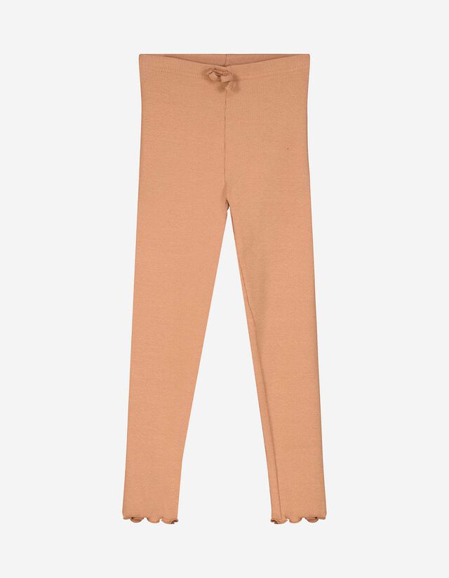 Leggings - Rippenstruktur - hellbraun