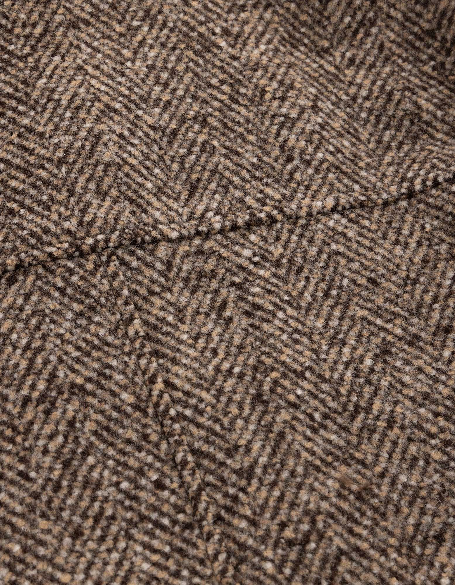Jacke - Fischgr&auml;tmuster - Braun