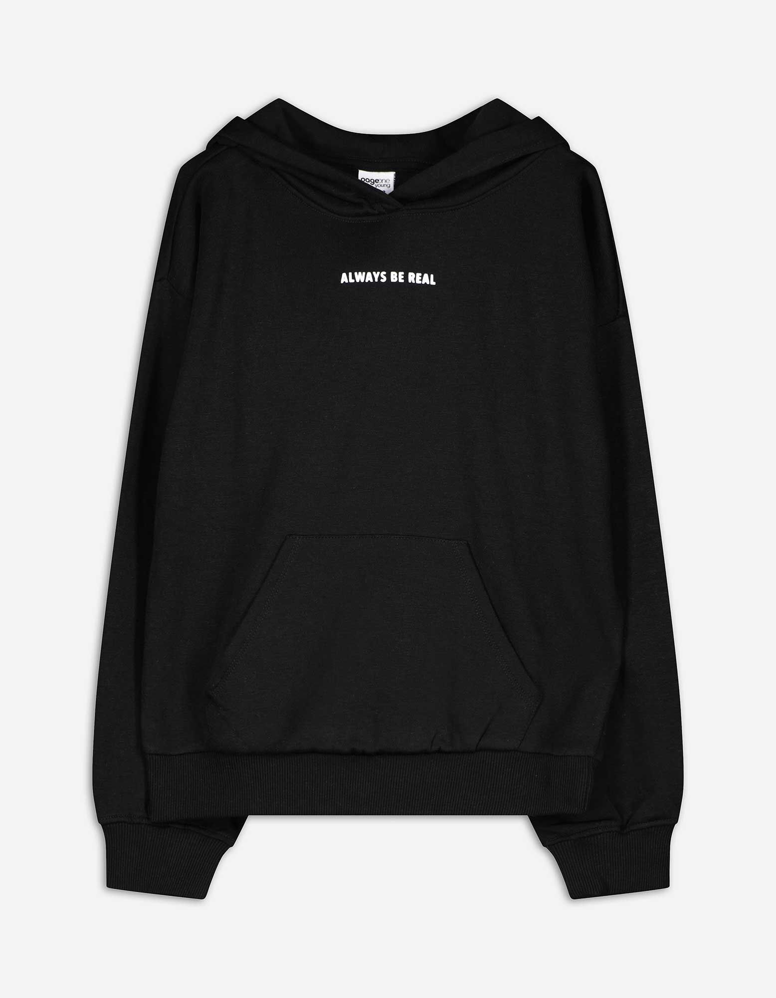 Hoodie Relax Fit schwarz Takko Fashion