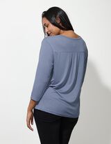 Hossz&uacute; ujj&uacute; felső - Viszk&oacute;ztartalom - vilagoskek