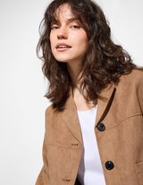 Jas - Imitatie suède - bruin