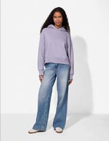 Mikina s kapuc&iacute; - Jednobarevn&eacute; - lila