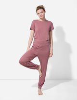 Pantalone za džoging - Mešavina viskoze - roze