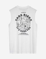 Débardeur - Dos imprimé - blanc