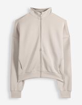 Sweatjacke - Soft-Touch - Beige