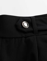 Culotte - Webstoff - schwarz