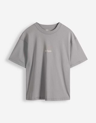 T-Shirt - Loose Fit - Grau