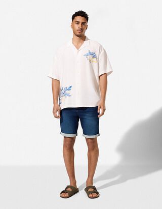 Shorts - Knotendetail - Dunkelblau