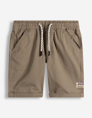 Shorts - Elastischer Bund - beige