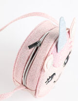 Umhängetasche - Glitzerstoff - rosa