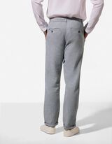 Chinohose - Leinen-Mix - gr&uuml;n