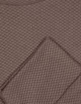 Mikina - Kulatý výstřih - svetle hneda