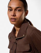 Jacke - Kunstleder - dunkelbraun