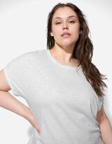 Tričko - Postranní rozparek - bílá