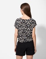 T-shirt - Print all-over - zwart