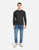 Bluză de corp cu mânecă lungă - Tricot fin - Gri inchis