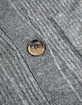 Kardigán - Visszahajtott ujj - szürke