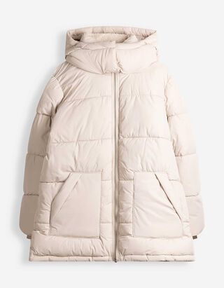 Outdoorjacke - Material-Mix - Hellgrau